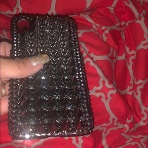 iPhone XR case spikes rhinestone